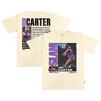 Unisex SLAM Vince Carter Cream Toronto Raptors Top 500 Heavy T-Shirt