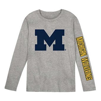 Preschool Outerstuff Gray Michigan Wolverines Air Raid Long Sleeve T-Shirt