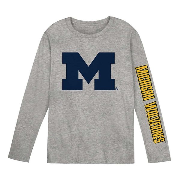 Preschool Outerstuff Gray Michigan Wolverines Air Raid Long Sleeve T-Shirt