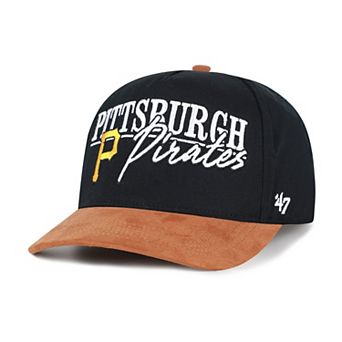 Men's '47 Black/Light Brown Pittsburgh Pirates Scribe Line Hitch Adjustable Hat