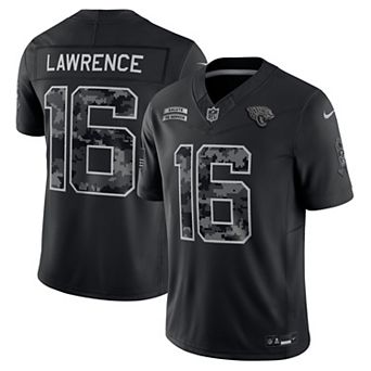 Men's Nike Trevor Lawrence Black Jacksonville Jaguars 2026 Salute to Service Stitched Limited Jersey