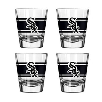 Logo Brands Chicago White Sox Four-Piece Stripe Shot Glass Set