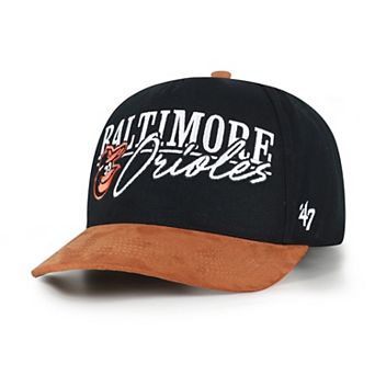 Men's '47 Black/Light Brown Baltimore Orioles Scribe Line Hitch Adjustable Hat