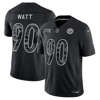 Men's Nike T.J. Watt Black Pittsburgh Steelers 2026 Salute to Service Stitched Limited Jersey