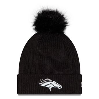 Women's New Era Black Denver Broncos 2026 Salute To Service Cuffed Knit Hat with Pom