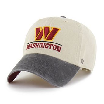 Men's '47 Natural Washington Commanders Logo Line Clean Up Adjustable Hat