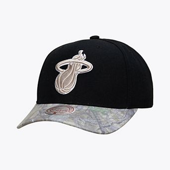 Men's Mitchell & Ness Black/Camo Miami Heat Midnight Timber Pro Crown Snapback Hat