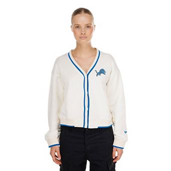 Women's New Era Cream Detroit Lions Sport Classics Cardigan