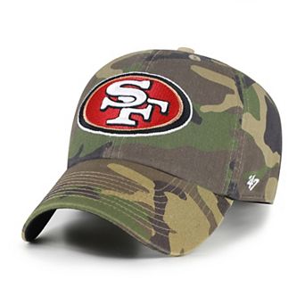 Men's '47 Camo San Francisco 49ers Woodland Clean Up Adjustable Hat