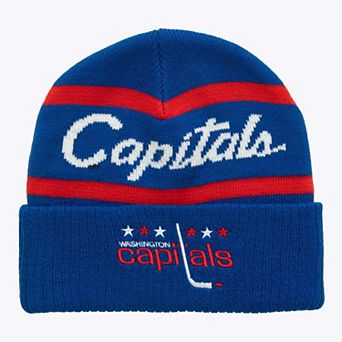 Men's Mitchell & Ness Blue Washington Capitals Head Coach Cuffed Knit Hat