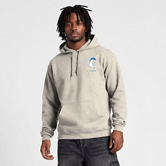 Men's Disney x Champion Oatmeal Los Angeles Chargers Powerblend Fullback Hoodie