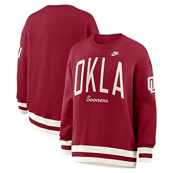 Women's Nike Crimson Oklahoma Sooners Oversized Legacy Arch Phoenix Sweatshirt