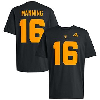 Men's adidas Peyton Manning Black Tennessee Volunteers Name & Number T-Shirt