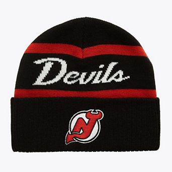 Men's Mitchell & Ness Black New Jersey Devils Head Coach Cuffed Knit Hat