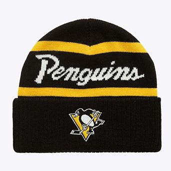 Men's Mitchell & Ness Black Pittsburgh Penguins Head Coach Cuffed Knit Hat