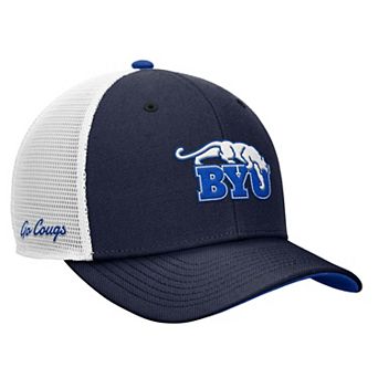 Men's Nike Navy BYU Cougars Legacy Mascot Adjustable Trucker Hat