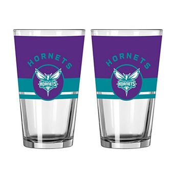 Logo Brands Charlotte Hornets Two-Piece 16oz. Horizon Pint Glass Set