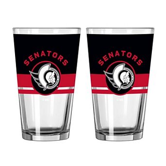 Logo Brands Ottawa Senators Two-Piece 16oz. Horizon Pint Glass Set