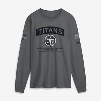 Men's Nike Gray Tennessee Titans 2026 Salute to Service Long Sleeve T-Shirt