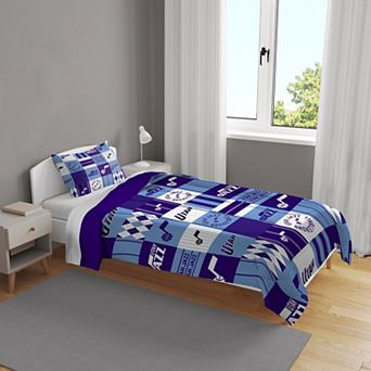 Pegasus Utah Jazz Patchwork Plaid Two-Piece Twin/Twin XL Bed in a Bag Set