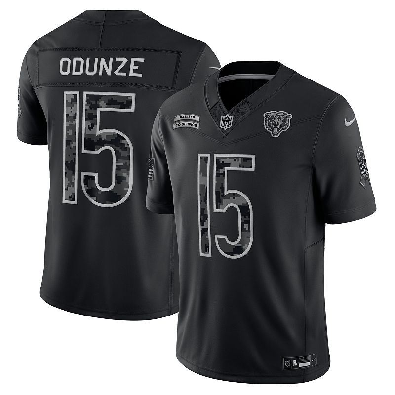 Men's Nike Rome Odunze Black Chicago Bears 2026 Salute to Service