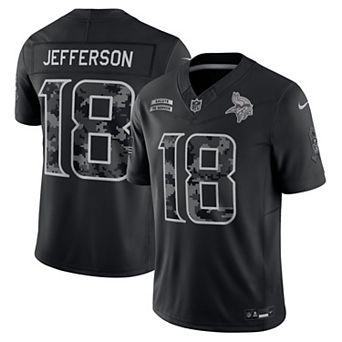 Men's Nike Justin Jefferson Black Minnesota Vikings 2026 Salute to Service Stitched Limited Jersey