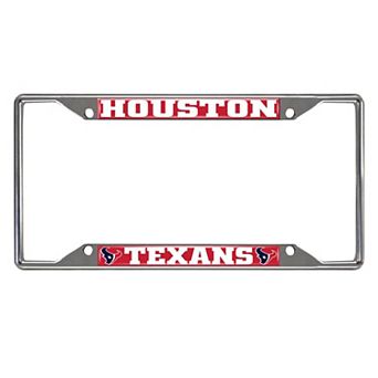 Logo Brands Houston Texans Chrome License Plate Frame