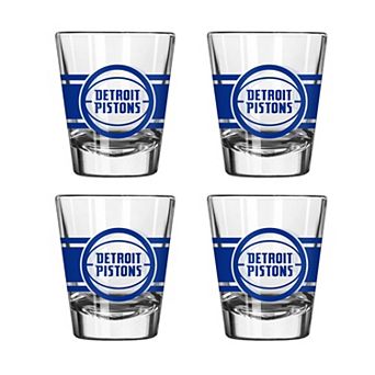 Logo Brands Detroit Pistons Four-Piece Stripe Shot Glass Set