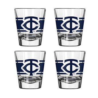 Logo Brands Minnesota Twins Four-Piece Stripe Shot Glass Set