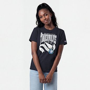 Women's Champion Navy Minnesota Timberwolves Banner T-Shirt