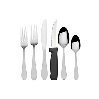 Pfaltzgraff Salisbury Satin 48 pc Flatware Set with Steak Knife