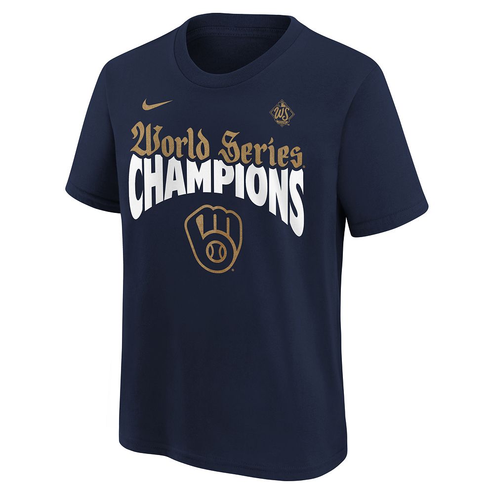 Youth Nike Milwaukee Brewers World Series Champions Graphic Tee