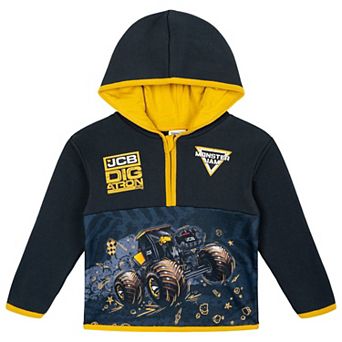 Monster Jam Half Zip Fleece Hooded Sweatshirt