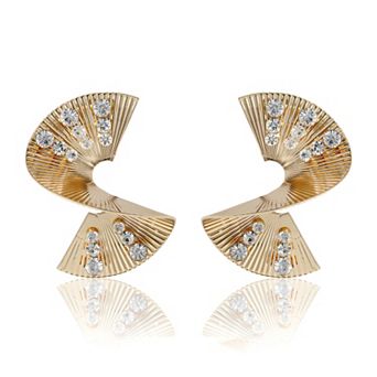 BCBGeneration Gold Sculptural Statement Earrings for Women Modern