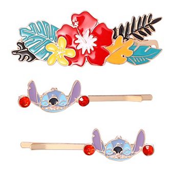 Disney Stitch Barrette and Bobby Pins Set 3 pc Official License
