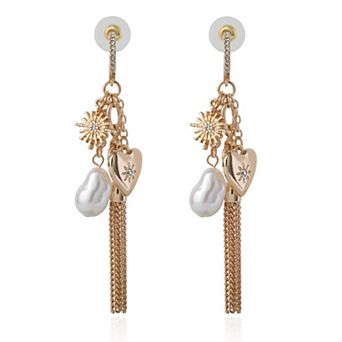 BCBGeneration Gold-Tone Tassel Earrings for Women, Dangle Mother's Day