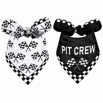2 Pack Race Car Dog Bandanas