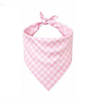 Pink Plaid Dog Bandana