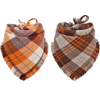 Plaid Reversible Pet Bandanas