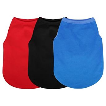 3 Pack Sleeveless Dog Shirts