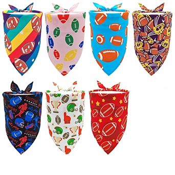 7 Pack Large Dog Bandanas