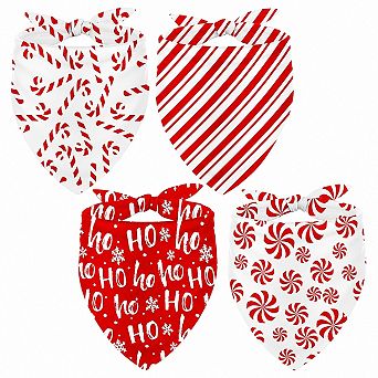 4 Pack Christmas Dog Bandanas