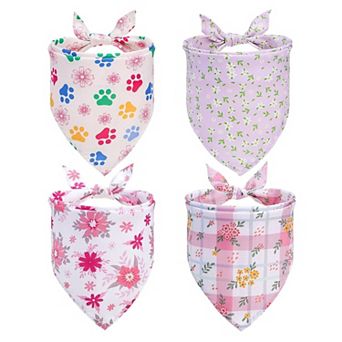 4 Pack Daisy Dog Bandanas