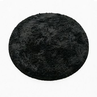 Round Rug Circle Area Rug, Room Decor for Men, Fluffy Fuzzy Bedroom Carpet, Plush Soft Shaggy