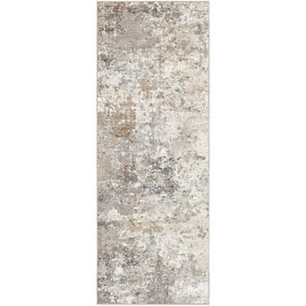 Washable Runner Rug for Hallway, Non Slip Low Pile Kitchen Carpet, Modern Abstract Indoor Floor Mat