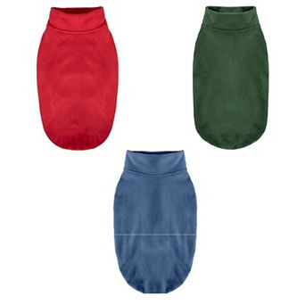 3 Pack Fleece Dog Sweaters