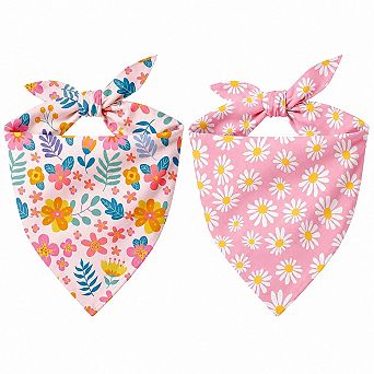 2 Pack Reversible Dog Bandanas