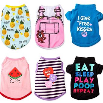 6 Pack Dog Shirts
