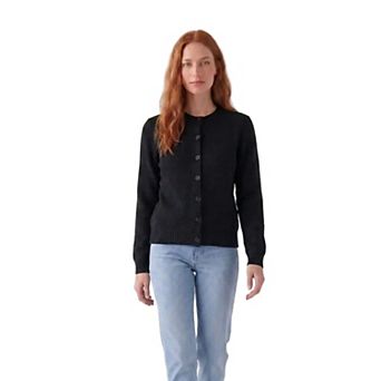Women’s Classic Crew Neck Button-Front Knit Cardigan