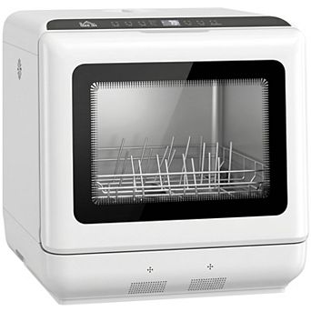 HOMCOM Countertop Dishwasher, Portable Dishwasher with 5 Washing Programs